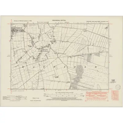 1948 Map of Yorkshire CCLXXVIII.NW, 1950 Print