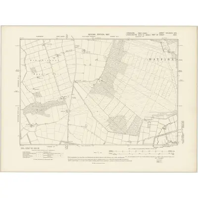 1904 Map of Yorkshire CCLXXVIII.SW, 1907 Print