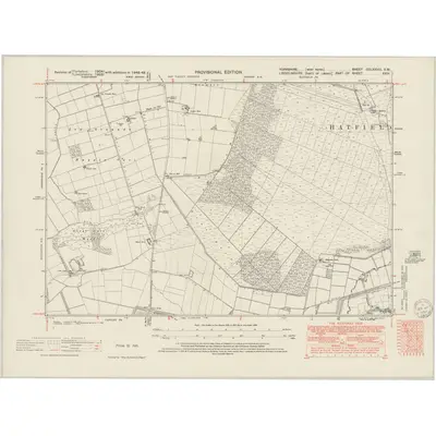 1946 Map of Yorkshire CCLXXVIII.SW, 1950 Print