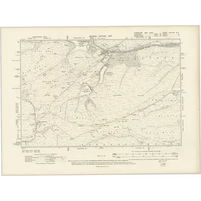 1903 Map of Yorkshire CCLXXX.NE, 1907 Print