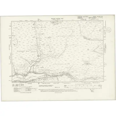 1903 Map of Yorkshire CCLXXX.NW, 1907 Print