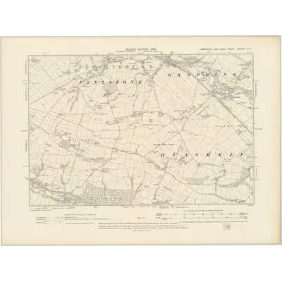 1903 Map of Yorkshire CCLXXXI.NE, 1906 Print