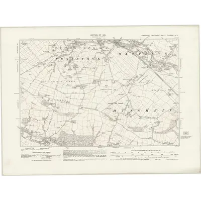 1929 Map of Yorkshire CCLXXXI.NE, 1931 Print