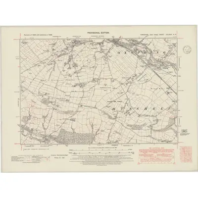 1938 Map of Yorkshire CCLXXXI.NE, 1948 Print