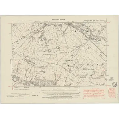 1948 Map of Yorkshire CCLXXXI.NE, 1949 Print
