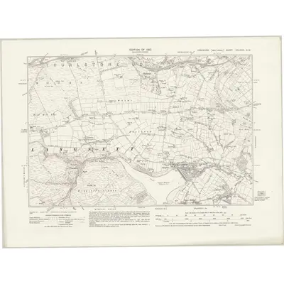 1929 Map of Yorkshire CCLXXXI.NW, 1932 Print