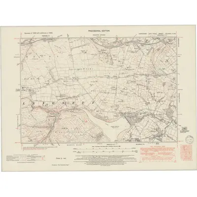 1948 Map of Yorkshire CCLXXXI.NW, 1949 Print