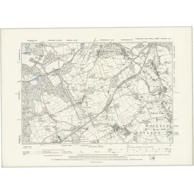 1890 Map of Yorkshire CCLXXXII.NE, 1893 Print