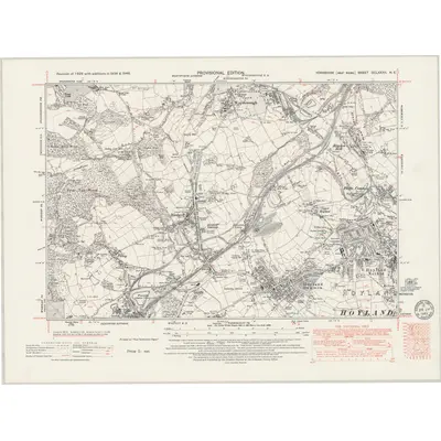 1948 Map of Yorkshire CCLXXXII.NE, 1949 Print