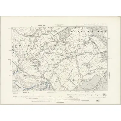 1891 Map of Yorkshire CCLXXXII.NW, 1894 Print