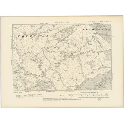 1903 Map of Yorkshire CCLXXXII.NW, 1906 Print