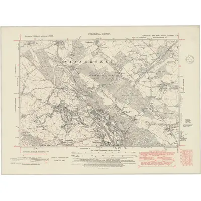1938 Map of Yorkshire CCLXXXII.SE, 1948 Print