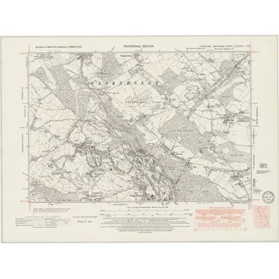 1948 Map of Yorkshire CCLXXXII.SE, 1949 Print