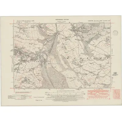 1938 Map of Yorkshire CCLXXXII.SW, 1948 Print