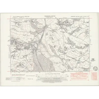 1948 Map of Yorkshire CCLXXXII.SW, 1949 Print