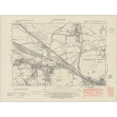 1938 Map of Yorkshire CCLXXXIII.NE, 1948 Print