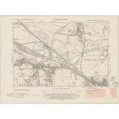 1948 Map of Yorkshire CCLXXXIII.NE, 1950 Print