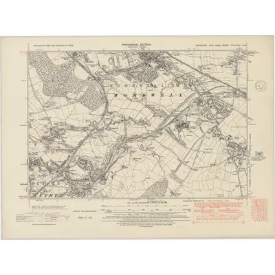 1938 Map of Yorkshire CCLXXXIII.NW, 1948 Print