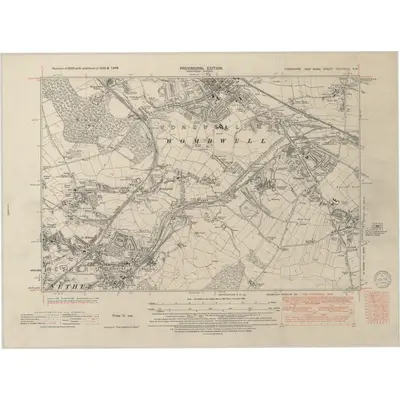 1948 Map of Yorkshire CCLXXXIII.NW, 1949 Print