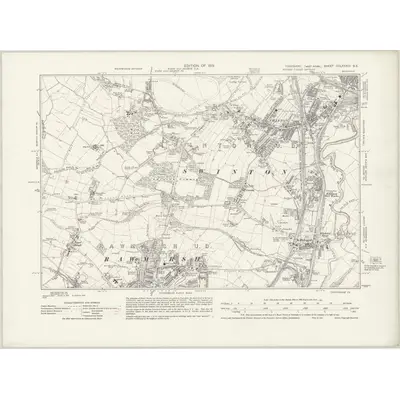 1929 Map of Yorkshire CCLXXXIII.SE, 1931 Print