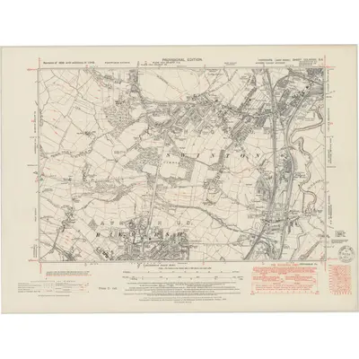 1948 Map of Yorkshire CCLXXXIII.SE, 1950 Print
