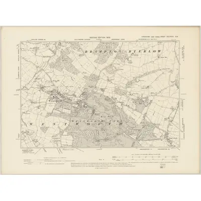 1901 Map of Yorkshire CCLXXXIII.SW, 1905 Print