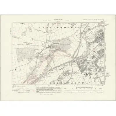 1928 Map of Yorkshire CCLXXXIV.NE, 1931 Print