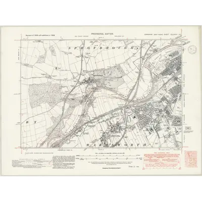 1938 Map of Yorkshire CCLXXXIV.NE, 1947 Print