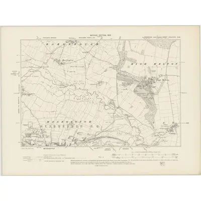 1901 Map of Yorkshire CCLXXXIV.NW, 1903 Print