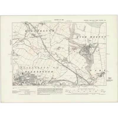1928 Map of Yorkshire CCLXXXIV.NW, 1932 Print