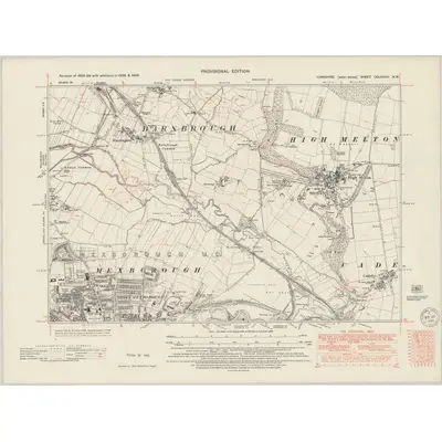1948 Map of Yorkshire CCLXXXIV.NW, 1949 Print