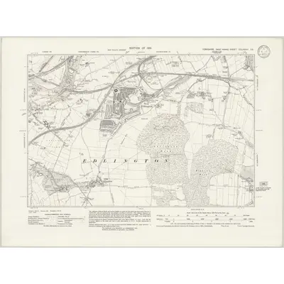 1928 Map of Yorkshire CCLXXXIV.SE, 1931 Print