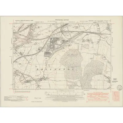 1948 Map of Yorkshire CCLXXXIV.SE, 1949 Print