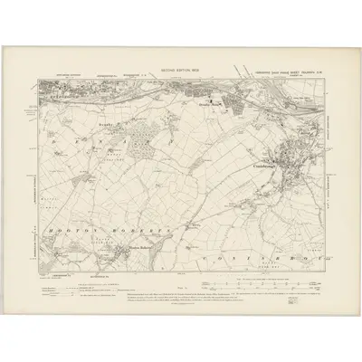 1901 Map of Yorkshire CCLXXXIV.SW, 1903 Print