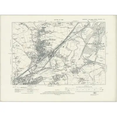 1921 Map of Yorkshire CCLXXXIX.NE, 1924 Print