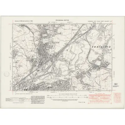 1938 Map of Yorkshire CCLXXXIX.NE, 1947 Print