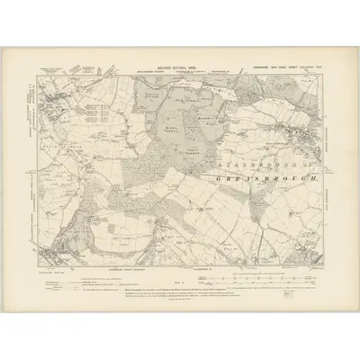 1901 Map of Yorkshire CCLXXXIX.NW, 1906 Print
