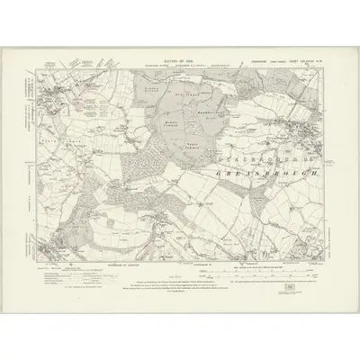 1921 Map of Yorkshire CCLXXXIX.NW, 1924 Print