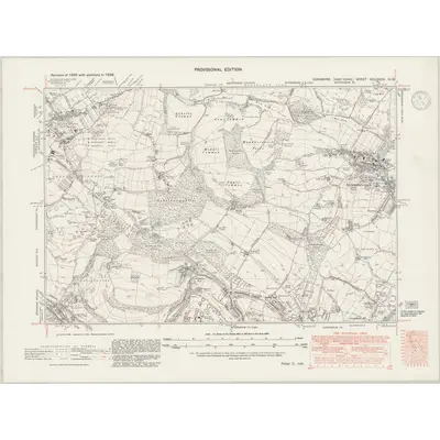 1938 Map of Yorkshire CCLXXXIX.NW, 1947 Print