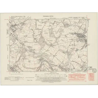 1948 Map of Yorkshire CCLXXXIX.NW, 1949 Print
