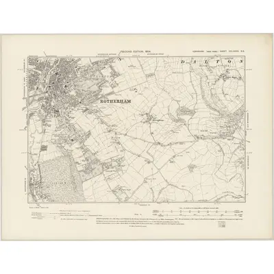 1901 Map of Yorkshire CCLXXXIX.SE, 1904 Print