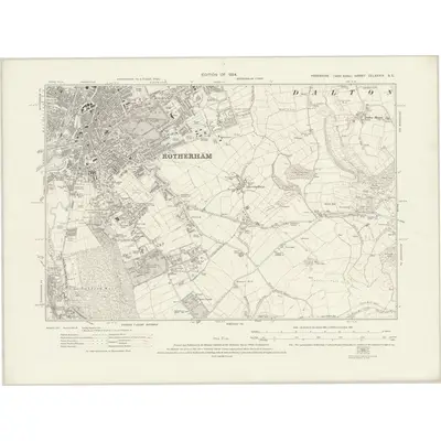 1921 Map of Yorkshire CCLXXXIX.SE, 1924 Print