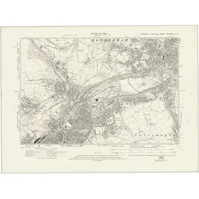 1921 Map of Yorkshire CCLXXXIX.SW, 1924 Print