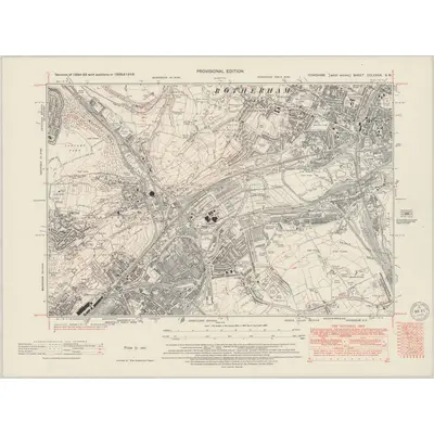 1948 Map of Yorkshire CCLXXXIX.SW, 1949 Print