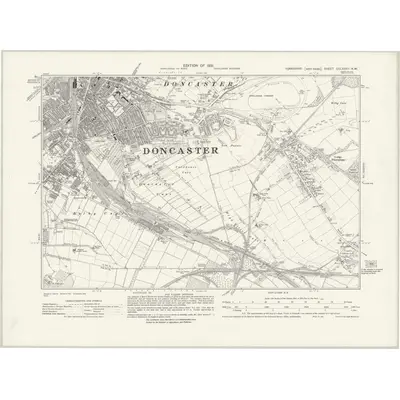 1928 Map of Yorkshire CCLXXXV.NW, 1931 Print