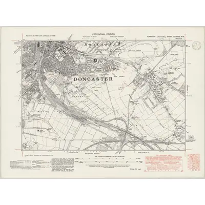 1938 Map of Yorkshire CCLXXXV.NW, 1947 Print