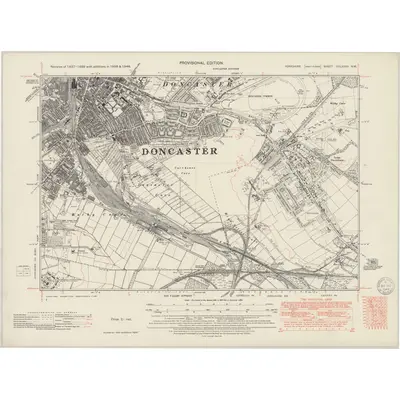 1948 Map of Yorkshire CCLXXXV.NW, 1949 Print