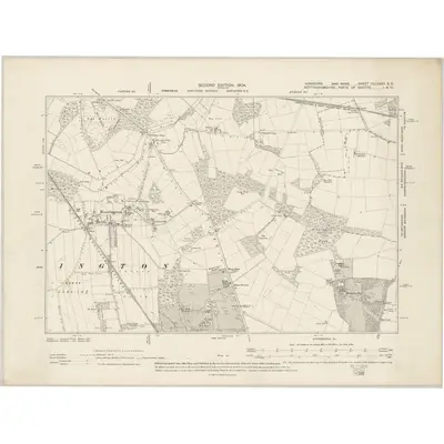 1901 Map of Yorkshire CCLXXXV.SE, 1904 Print