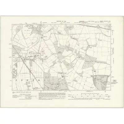 1928 Map of Yorkshire CCLXXXV.SE, 1931 Print