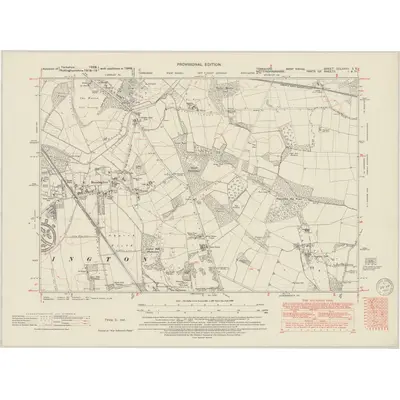 1948 Map of Yorkshire CCLXXXV.SE, 1950 Print